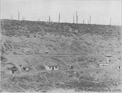 German dugouts captured by the regiment, September 13, 1918
